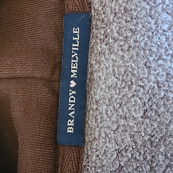 Brandy Melville Oversized Brown Christy Hoodie Brown Size L - Picture 9 of 11